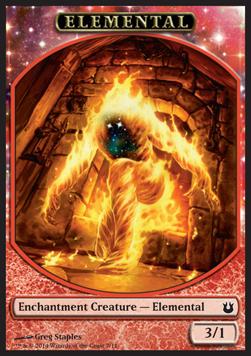 Elemental Token (Red 3/1 Enchantment)