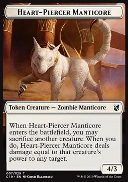 Heart-Piercer Manticore Token // Dragon Token (R 5/5)