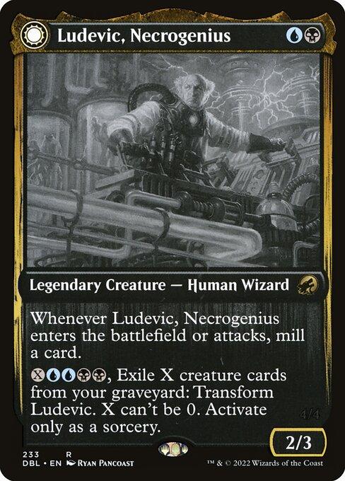 Ludevic, Necrogenius // Olag, Ludevic's Hubris (front)