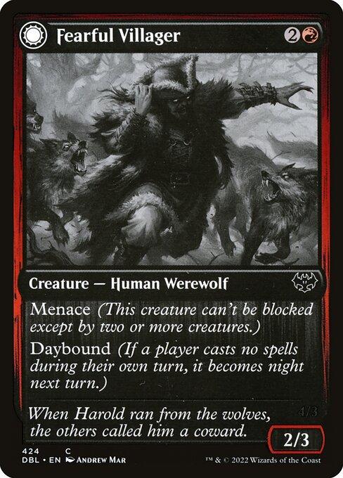 Fearful Villager // Fearsome Werewolf (front)