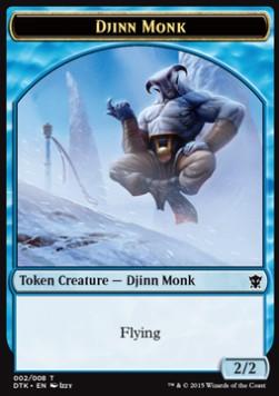 Djinn Monk Token (Blue 2/2)