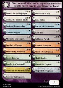 Double-Faced Card Proxy Checklist