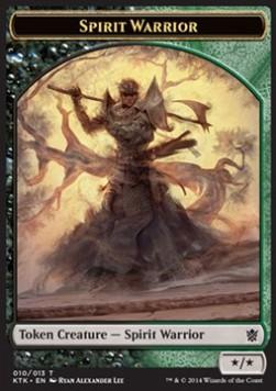 Spirit Warrior Token (Black and Green */*)