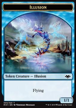 Illusion Token (Blue 1/1 Flying)