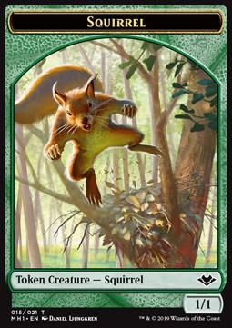 Squirrel Token (Green 1/1)