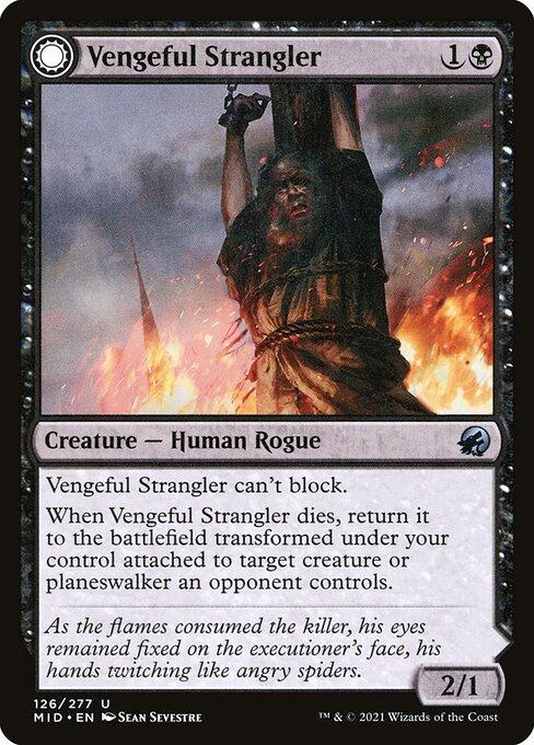 Vengeful Strangler // Strangling Grasp (front)