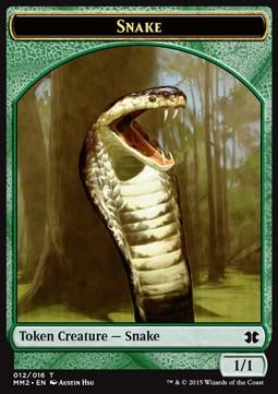 Snake Token (Green 1/1)