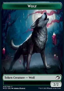 Wolf Token (G 2/2) // Treasure Token (V.2)