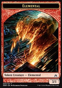 Elemental Token (Red 3/1)