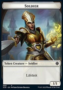 Soldier Token (W 1/1 Lifelink) // Elf Warrior Token (G 1/1)