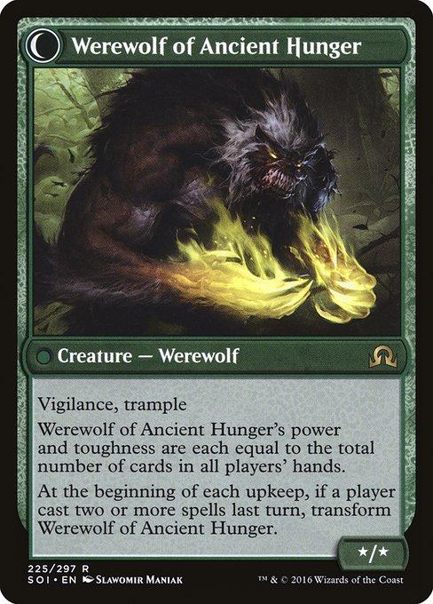 Sage of Ancient Lore / Werewolf of Ancient Hunger (back)