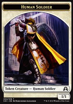 Human Soldier Token (White 1/1)