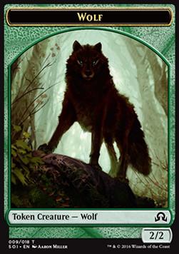 Wolf Token (Green 2/2)