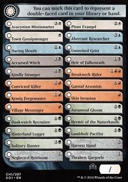 Double-Faced Card Proxy Checklist (V.1)