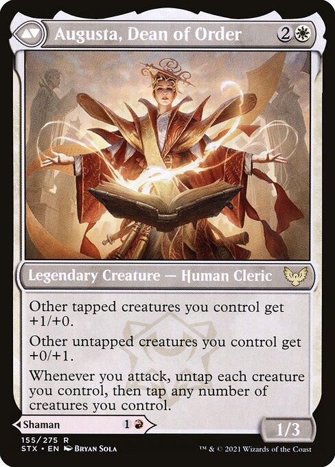 Plargg, Dean of Chaos // Augusta, Dean of Order (back)