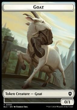 Goat Token (W 0/1) // Wolf Token (G 2/2)