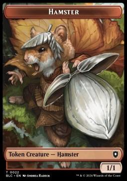 Hamster Token (R 1/1) // Saproling Token (G 1/1)