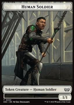 Human Soldier Token (W 1/1) // Scarecrow Token (A 4/4)