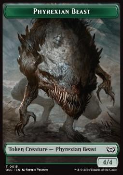 Phyrexian Beast Token (G 4/4) // Manifest Token (C 2/2)
