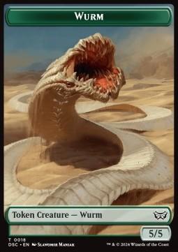 Wurm Token (G 5/5) // Fractal Token (GU 0/0)