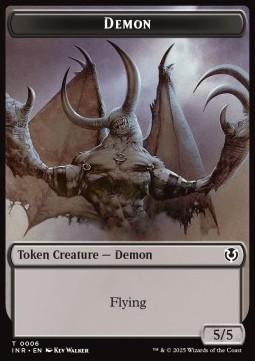 Demon Token (B 5/5) // Human Cleric Token (WB 1/1)
