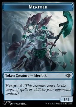 Merfolk Token (U 1/1 Hexproof) // Treasure Token (V.1)