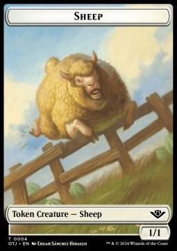 Sheep Token (W 1/1) // Mercenary Token (R 1/1)