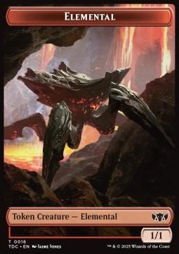 Elemental Token (R 1/1) // Gold Token