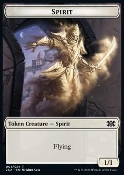 Spirit Token (W 1/1) // Cat Dragon Token (Gold 3/3)