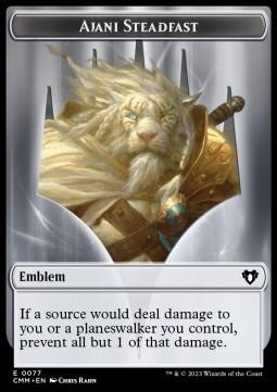 Ajani Steadfast Emblem // Wizard Token (R 1/1)