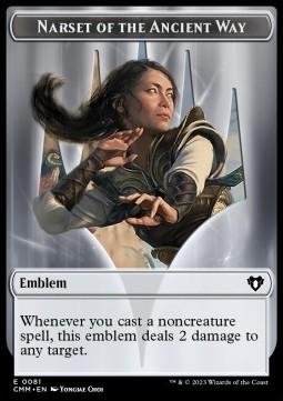 Narset of the Ancient Way Emblem // Wizard Token (R 1/1)
