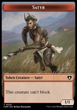 Satyr Token (R 1/1) // Bird Token (W 1/1)