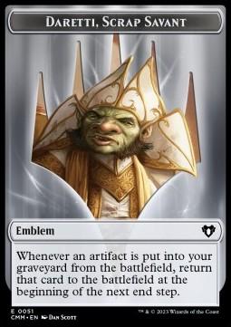 Daretti, Scrap Savant Emblem // Eldrazi Scion Token (C 1/1)
