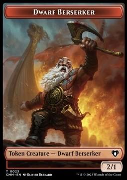 Dwarf Berserker Token (R 2/1) // Spirit Token (WB 1/1)