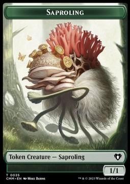 Saproling Token (G 1/1) // Elemental Token (UR 4/4)
