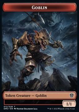 Goblin Token (R 1/1) // Zombie Knight Token (B 2/2 Menace)