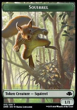Squirrel Token (Green 1/1)