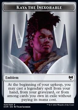 Kaya the Inexorable Emblem // Treasure Token