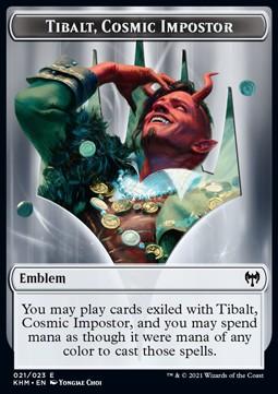 Tibalt, Cosmic Impostor Emblem // Human Warrior Token (W 1/1)