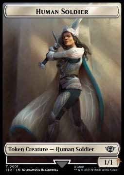 Human Soldier Token (W 1/1) // Human Token (W 1/1) (V.1)