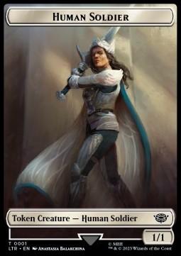 Human Soldier Token (W 1/1) // Food Token (V.1)