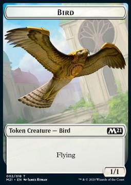 Bird Token (W 1/1) / Saproling Token (G 1/1)