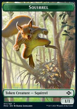 Squirrel Token (Green 1/1)