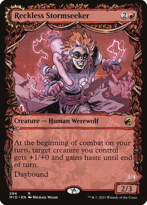 Reckless Stormseeker // Storm-Charged Slasher (front)