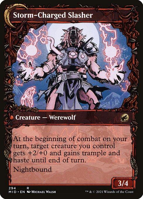 Reckless Stormseeker // Storm-Charged Slasher (back)