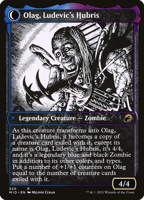 Ludevic, Necrogenius // Olag, Ludevic's Hubris (back)