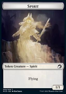 Spirit Token (W 1/1) // Wolf Token (G 2/2)
