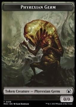 Phyrexian Germ Token (B 0/0) // Myr Token (A 1/1)