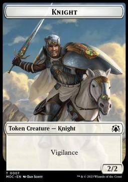 Knight Token (W 2/2 Vigilance) // Spirit Token (WB 1/1)
