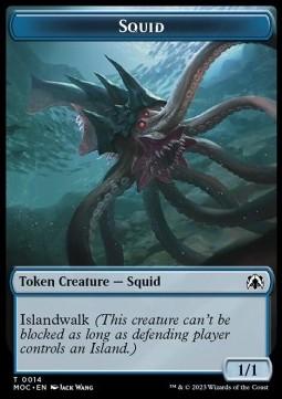 Squid Token (U 1/1) // Human Token (R 1/1)